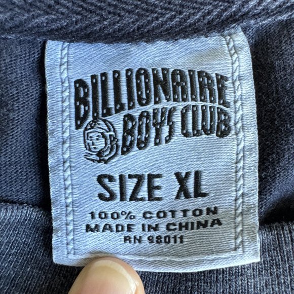 Y2K Billionaire Boys Club Navy Orange‎ Rocket Astronaut T-Shirt Men’s XL - Picture 3 of 9